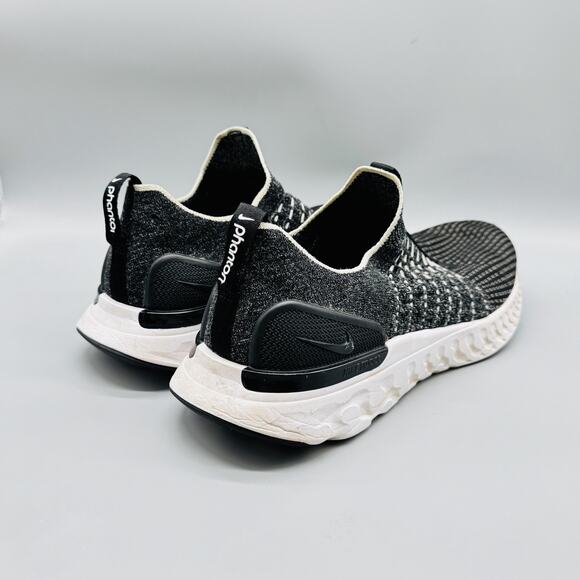 Nike Shoes Mens 12 Black React Phantom Flyknit 2 Slip On Running Sneakers - Picture 9 of 12